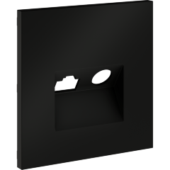 Накладка для розетки TV+RJ45 кат. 6, S70 (черный матовый)