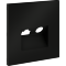 Накладка для розетки TV+RJ45 кат. 6, S70 (черный матовый)