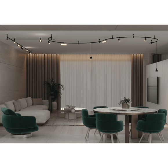 Шинопровод магнитный гибкий Crystal Lux CLT 0.117 01 L1000 BL 1407/037