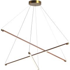 utsenka-SL6225.303.03 ST Luce БРИK Светильник подвесной, LED, 3000K 3х13W, латунь/терракотовый, белый