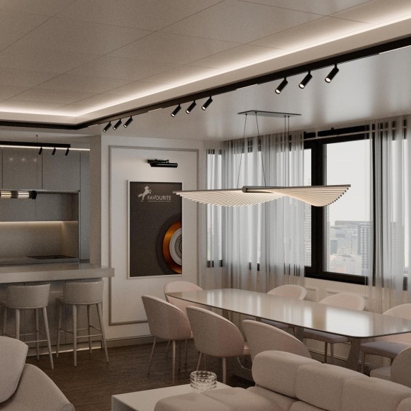 4586-1P Трековый магнитный светодиодный SMART (TUYA, Алиса, Bluetooth, Wi-Fi) светильник Favourite Logica 48V CRI90+ 3000-6000К 350Лм 24° 6