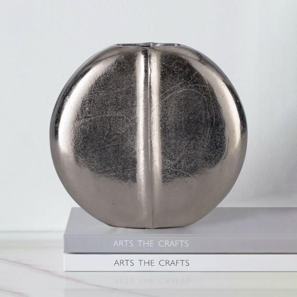 421127 SOMINOT Ваза декоративная алюминий цвет никель L230 B65 H215