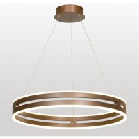 SY0527 LUSSOLE ДЭЙД Медная подвесная люстра с белым акриловым рассеивателем, LED 76 Вт, 3000 К, 5700 Лм, IP20