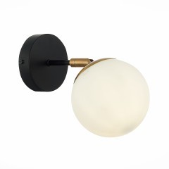 SLE220401-01 Светильник настенный Черный, Латунь/Белый E27 1*60W FORLI SLE220401-01 Светильник настенный Черный, Латунь/Белый E27 1*60W FORLI