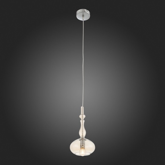 SL364.113.01 Подвес ST-Luce Хром/Янтарный E14 1*40W BIORNO