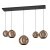 390388 EGLO CORDOBA Подвес с 5 лампами E27, 200Вт, сталь, стекло, черный, медный