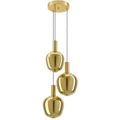 390465 Светодиодный подвес с регулировкой цветовой температуры FRUITERA, 1X5W;2X6,5W;3X1,6W(LED), Ø450, 2200-6500K, 3100lm, сталь, состаренный медный,