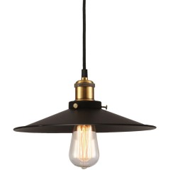 SY1069 Lussole NEW YORK Черный подвесной светильник, E27, 1 x 60 Вт, металлическое основание и плафон, IP20
