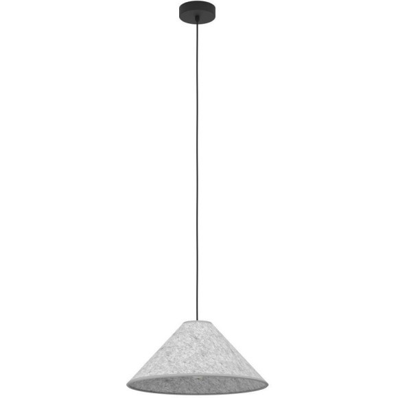 43984 Подвесной светильник (люстра) ALSAGER, 1X40W (E27), Ø410, сталь, черный / фетр, серый