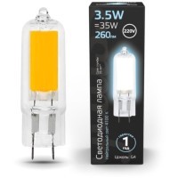 107807203 Лампа Gauss G4 AC220-240V 3.5W 260lm 4100K стекло LED 1/10/200