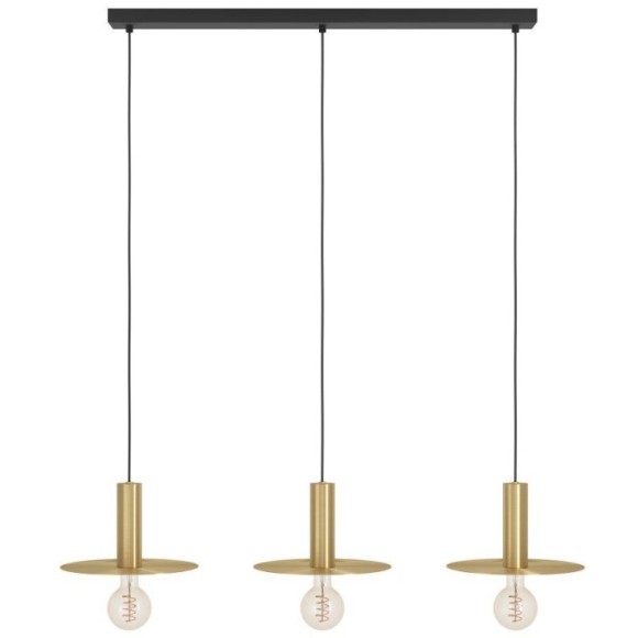 900732 Люстра ESCANDELL, 3X40W (E27), L950, B250, H1100, сталь, черный, матовая латунь