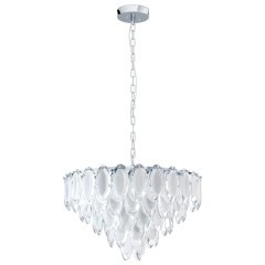 39724 CARVARIO Подвесной светильник с 10 лампами E14, 400Вт, хромированный, стекло 39724 CARVARIO Подвесной светильник с 10 лампами E14, 400Вт, хромированный, стекло