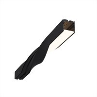 Радиусный профиль 35x35 Twist 180° черный ALM-3535R-B-T-180°-0.5M