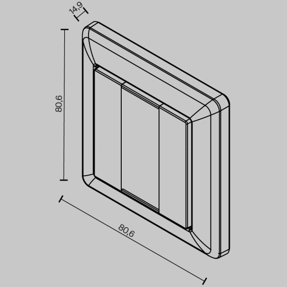 2-х кнопочная настенная панель Maytoni DALI 721039