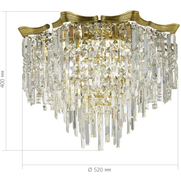 SL1659.302.07 Светильник потолочный ST-Luce Латунь/Прозрачный E14 7*60W OFELIA SL1659.302.07 Светильник потолочный ST-Luce Латунь/Прозрачный E14 7*60W OFELIA