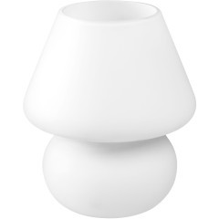 Полностью белая настольная лампа со стеклянным плафоном и лампой Е27 Lightstar Meringe 801900 Полностью белая настольная лампа со стеклянным плафоном и лампой Е27 Lightstar Meringe 801900