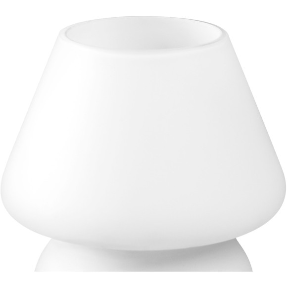 Полностью белая настольная лампа со стеклянным плафоном и лампой Е27 Lightstar Meringe 801900