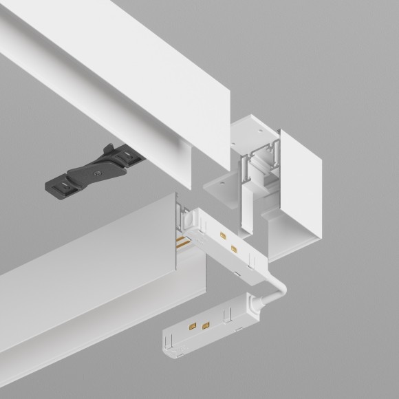 Угловой коннектор для накладных шинопроводов Maytoni Gravity TRA004CL-21W
