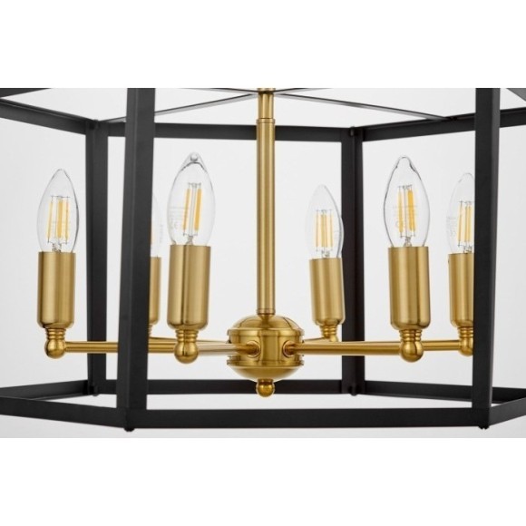 Подвесная люстра  LDP 1142-6 BK+MD