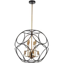 SL1012.423.08 Светильник подвесной ST-Luce Золотистый/Черный E14 8*40W CEZINO SL1012.423.08 Светильник подвесной ST-Luce Золотистый/Черный E14 8*40W CEZINO