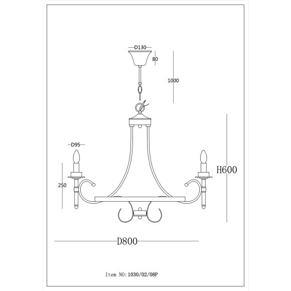 Люстра подвесная Stilfort 1030/02/08P серия Montare