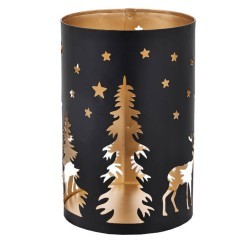 422061 Подсвечник LUGAIT,100х150х100мм, сталь, черный, золотой