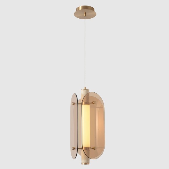 Светильник подвесной Crystal Lux AMARILLO SP18W LED BRASS