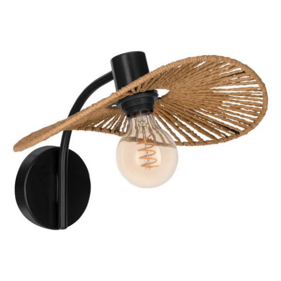 31964 EGLO SIRUELA Бра настенное 1xE27 42Вт сталь черный бумага коричневый L365 H250