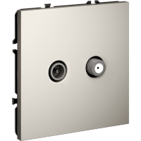 Розетка телевизионная встраиваемая VOLTUM S70 оконечная TV+SAT, (кашемир)