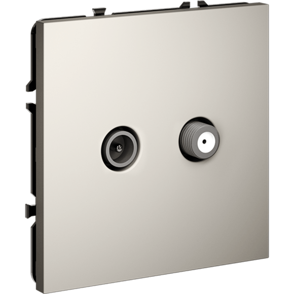 Розетка телевизионная встраиваемая VOLTUM S70 оконечная TV+SAT, (кашемир)