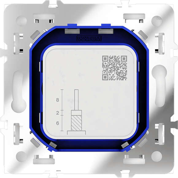 Розетка телевизионная встраиваемая VOLTUM S70 оконечная TV+SAT, (кашемир)