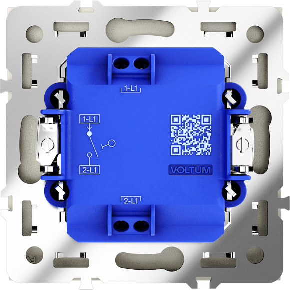 Выключатель встраиваемый VOLTUM S70 одноклавишный 10А, (шелк)