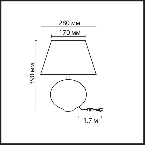 8139/1T MODERNI LN25 бирюзовый/серебро, керамика/текстиль Настольная лампа Е27 1*60W 220V TAPALA