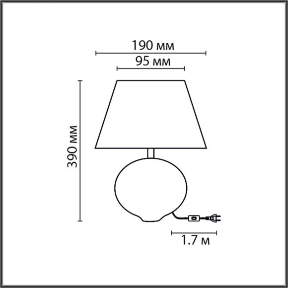 8139/1T MODERNI LN25 бирюзовый/серебро, керамика/текстиль Настольная лампа Е27 1*60W 220V TAPALA
