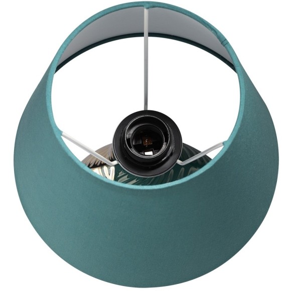 8139/1T MODERNI LN25 бирюзовый/серебро, керамика/текстиль Настольная лампа Е27 1*60W 220V TAPALA