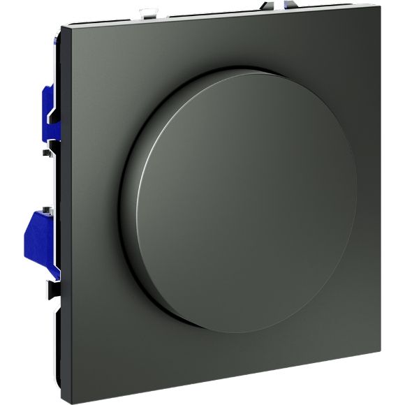 Светорегулятор встраиваемый VOLTUM S70 поворотно-нажимной 600 Вт, (титан)