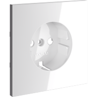 Накладка для розетки с заземлением, S70 (белый глянцевый)