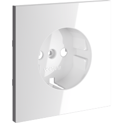 Накладка для розетки с заземлением, S70 (белый глянцевый)