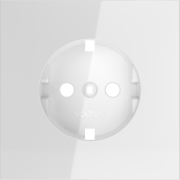 Накладка для розетки с заземлением, S70 (белый глянцевый)