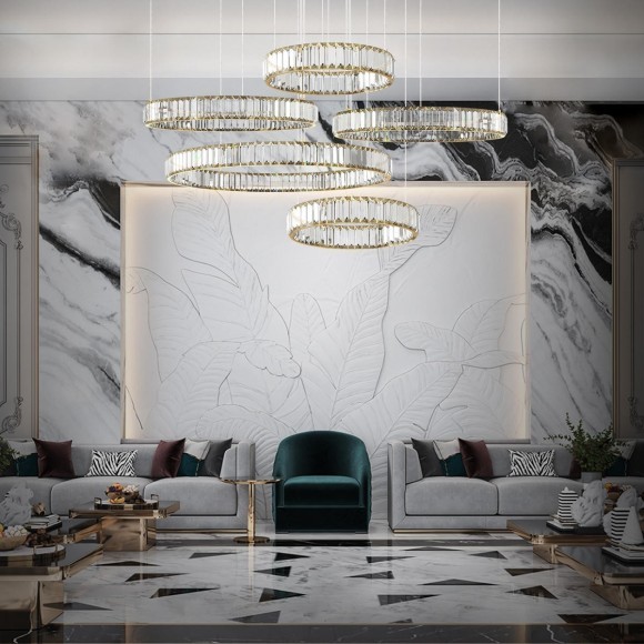 10135/5 Gold Подвесной светильник LOFT IT Crystal ring 10135/5 Gold Подвесной светильник LOFT IT Crystal ring