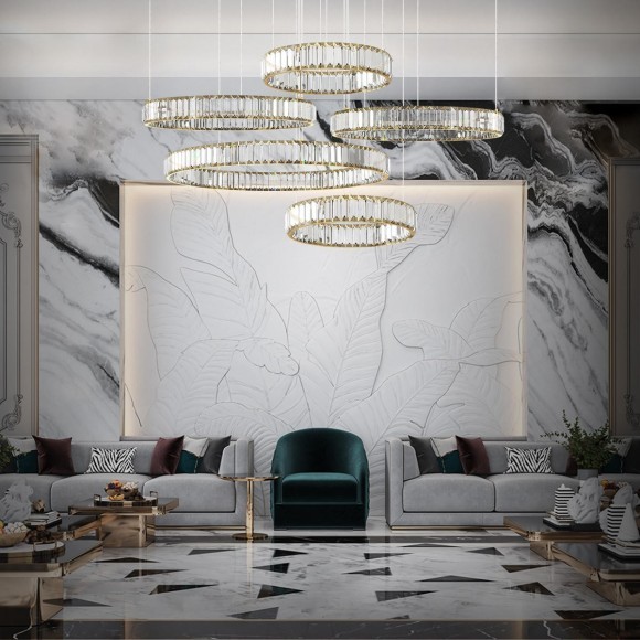 10135/5 Gold Подвесной светильник LOFT IT Crystal ring 10135/5 Gold Подвесной светильник LOFT IT Crystal ring