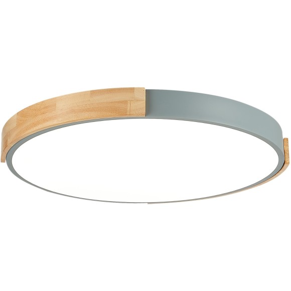 SLE201372-01 Светильник потолочный Серый, Светлое дерево/Белый LED 1*40W 3000K/4000K/6000K DELIA