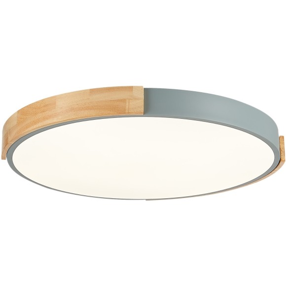 SLE201372-01 Светильник потолочный Серый, Светлое дерево/Белый LED 1*40W 3000K/4000K/6000K DELIA