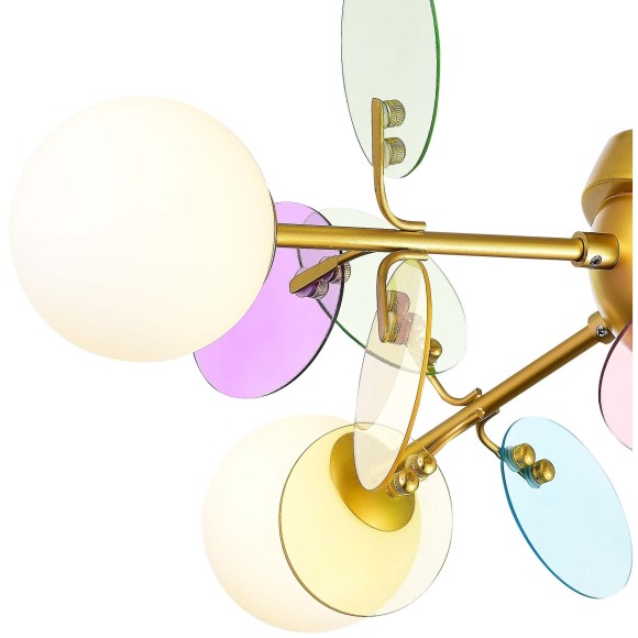 SLE2502-202-04 Светильник потолочный Золотистый/Разноцветный G9 4*5W VOLA