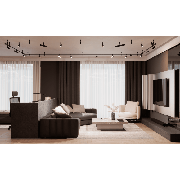 Шинопровод магнитный Crystal Lux CLT 0.117 01 L2000 BL 1407/036