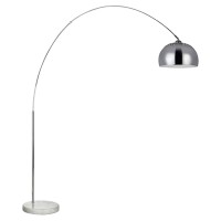 LSP-0637 Lussole MARBLE торшер с металлическим основанием с камнем и хромированным металлическим плафоном, E27, 1 × 60 Вт, IP20, 220 В