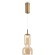Freya Ore FR5636PL-L6AM1 Одинарный подвесной LED-светильник в стиле модерн, 6 Вт, 3000К, CRI 80, 300 лм, 120°, 220В, диаметр 130 мм, высота 470 - 2350 мм, основанием металл цвета латунь, плафон янтарное стекло