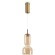 Freya Ore FR5636PL-L6AM1 Одинарный подвесной LED-светильник в стиле модерн, 6 Вт, 3000К, CRI 80, 300 лм, 120°, 220В, диаметр 130 мм, высота 470 - 2350 мм, основанием металл цвета латунь, плафон янтарное стекло