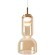 Freya Ore FR5636PL-L6AM1 Одинарный подвесной LED-светильник в стиле модерн, 6 Вт, 3000К, CRI 80, 300 лм, 120°, 220В, диаметр 130 мм, высота 470 - 2350 мм, основанием металл цвета латунь, плафон янтарное стекло