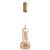 Freya Ore FR5636PL-L6AM1 Одинарный подвесной LED-светильник в стиле модерн, 6 Вт, 3000К, CRI 80, 300 лм, 120°, 220В, диаметр 130 мм, высота 470 - 2350 мм, основанием металл цвета латунь, плафон янтарное стекло